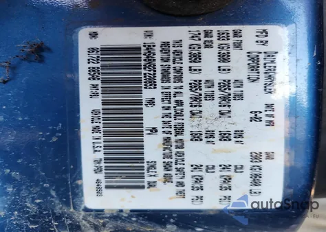 2002 Dodge Durango Slt из США, поврежденный, VIN 1B4HS48N92F220853